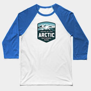 Gates of the Arctic National Park Landscape Emblem Baseball T-Shirt